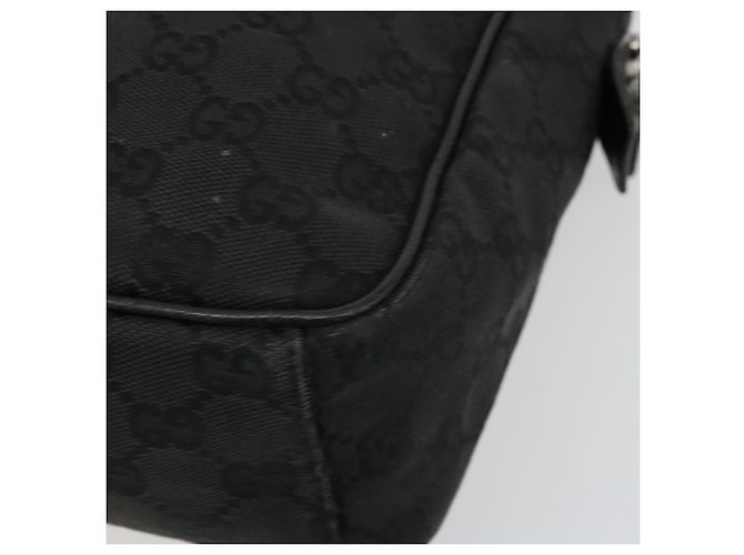 Borsa a Spalla GG Canvas Gucci Nera Argento 122759 Auth 177508 Nero - vista 10