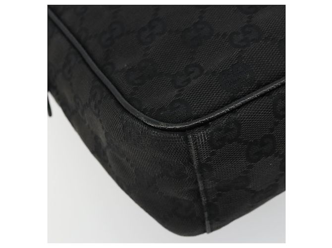 Borsa a Spalla GG Canvas Gucci Nera Argento 122759 Auth 177508 Nero - vista 11