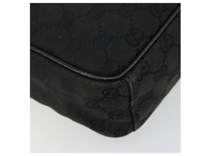 Borsa a Spalla GG Canvas Gucci Nera Argento 122759 Auth 177508 Nero - vista 13