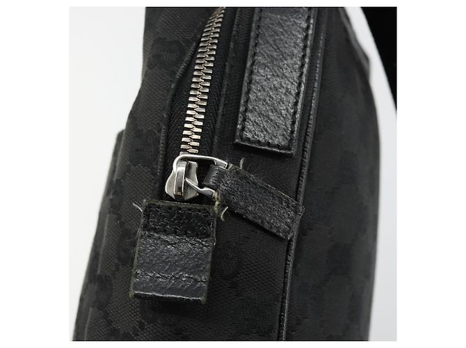 Borsa a Spalla GG Canvas Gucci Nera Argento 122759 Auth 177508 Nero - vista 14