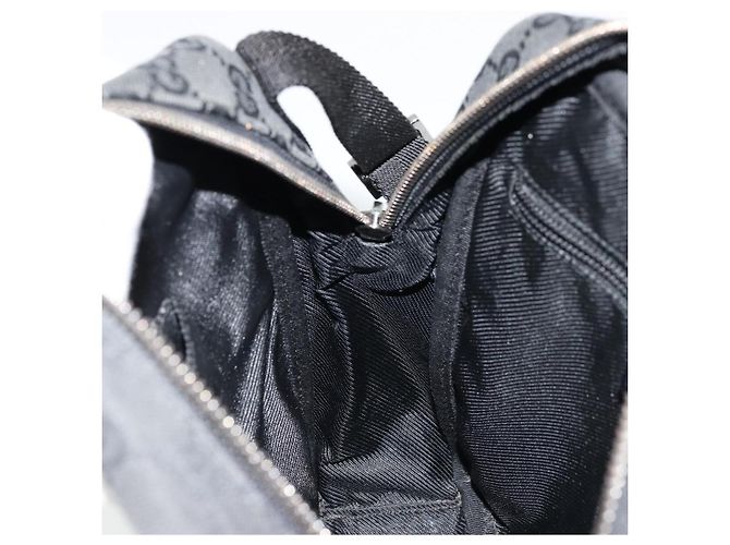 Borsa a Spalla GG Canvas Gucci Nera Argento 122759 Auth 177508 Nero - vista 19