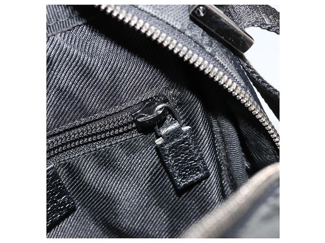 Borsa a Spalla GG Canvas Gucci Nera Argento 122759 Auth 177508 Nero - vista 20