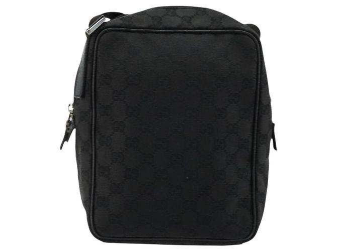Borsa a Spalla GG Canvas Gucci Nera Argento 122759 Auth 177508 Nero - vista 3