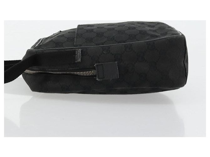 Borsa a Spalla GG Canvas Gucci Nera Argento 122759 Auth 177508 Nero - vista 5