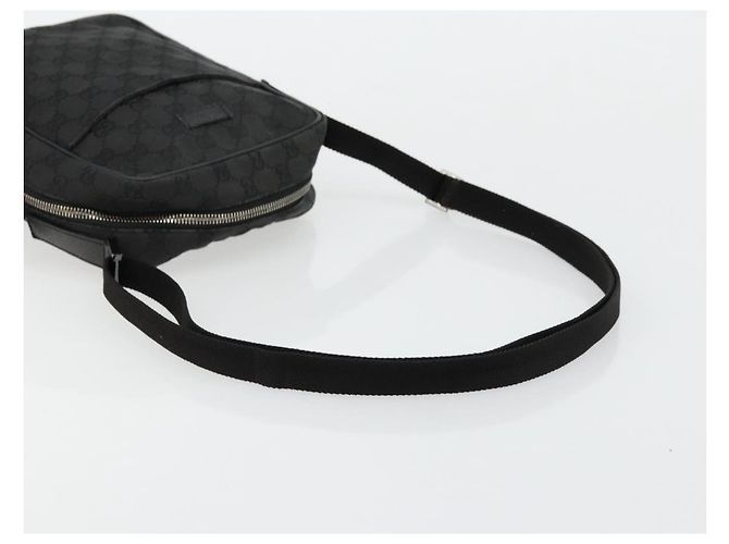 Borsa a Spalla GG Canvas Gucci Nera Argento 122759 Auth 177508 Nero - vista 7