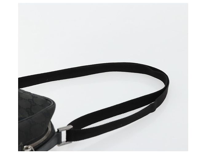 Borsa a Spalla GG Canvas Gucci Nera Argento 122759 Auth 177508 Nero - vista 8