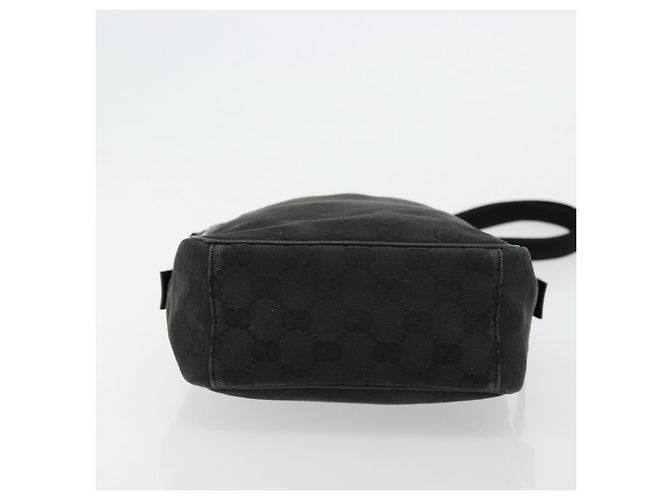 Borsa a Spalla GG Canvas Gucci Nera Argento 122759 Auth 177508 Nero - vista 9