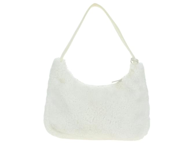 PRADA Borsa a Mano Pile Bianco Argento Auth 177111M - vista 2