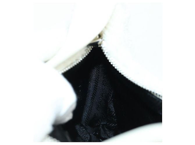 PRADA Borsa a Mano Pile Bianco Argento Auth 177111M - vista 25