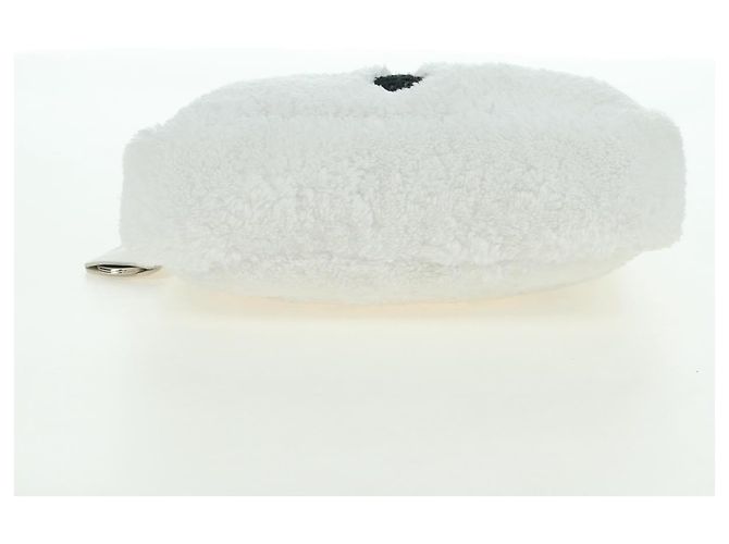 PRADA Borsa a Mano Pile Bianco Argento Auth 177111M - vista 5