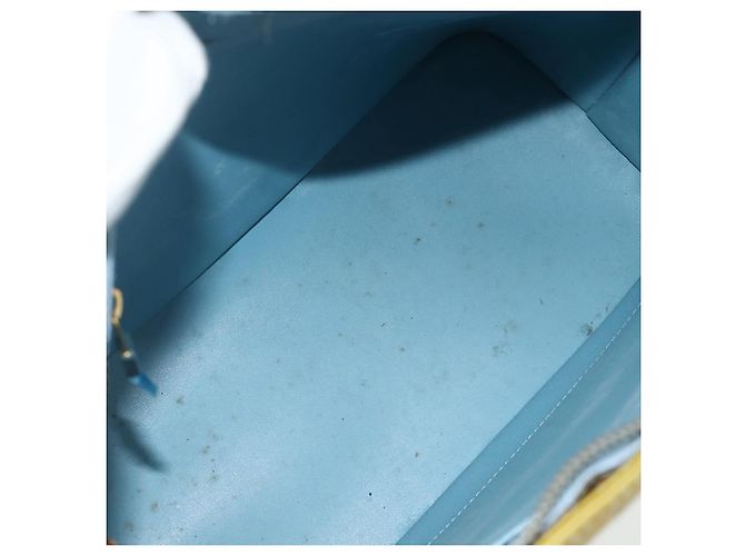 LOUIS VUITTON Borsa a Mano Monogram Vernis Houston Blu Baby M91005 LV Auth 178479 Blu chiaro - vista 11