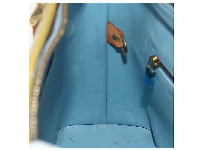 LOUIS VUITTON Borsa a Mano Monogram Vernis Houston Blu Baby M91005 LV Auth 178479 Blu chiaro - vista 19