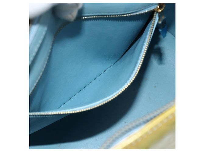 LOUIS VUITTON Borsa a Mano Monogram Vernis Houston Blu Baby M91005 LV Auth 178479 Blu chiaro - vista 21