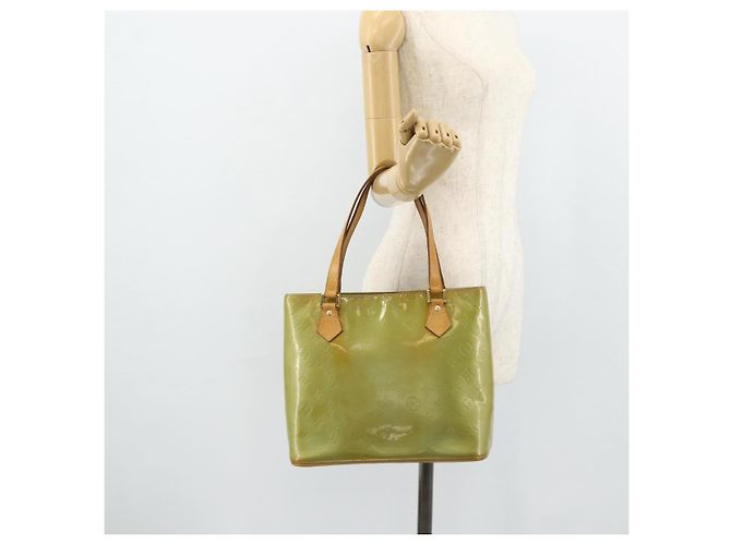 LOUIS VUITTON Borsa a Mano Monogram Vernis Houston Blu Baby M91005 LV Auth 178479 Blu chiaro - vista 23