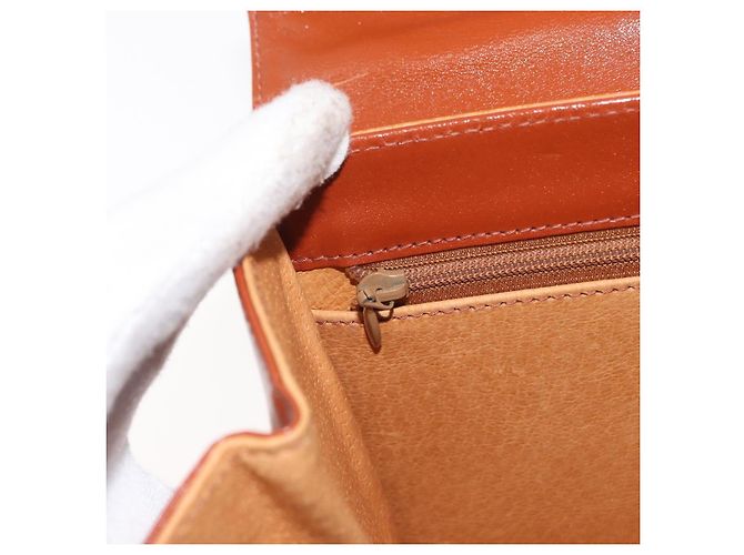 MCM Vicetos Logogram Borsa a Mano PVC Pelle Marrone Oro Auth 177665A D'oro - vista 24