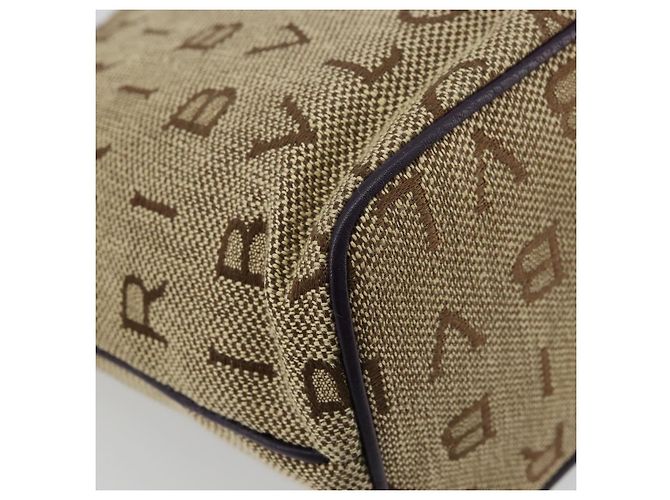 Bulgari Borsa Tote BVLGARI Logo Mania Canvas Beige Oro Viola Auth 177564A D'oro Porpora - vista 17