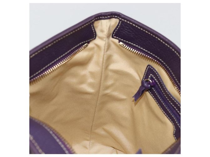 Bulgari Borsa Tote BVLGARI Logo Mania Canvas Beige Oro Viola Auth 177564A D'oro Porpora - vista 22