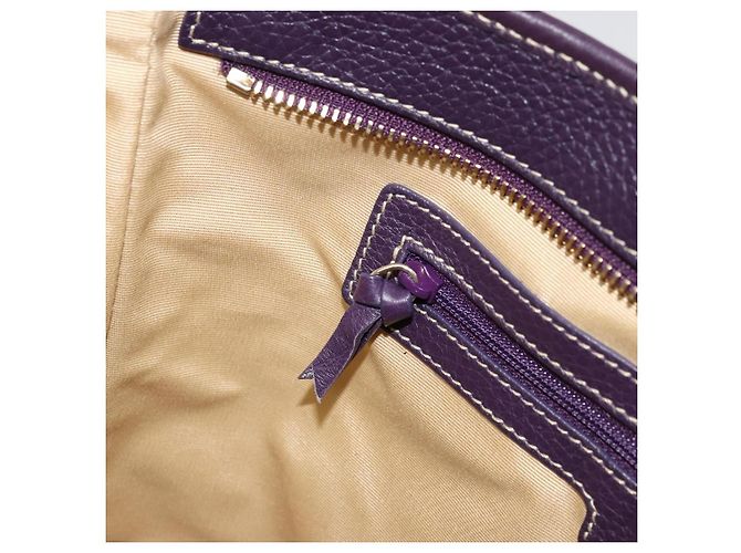 Bulgari Borsa Tote BVLGARI Logo Mania Canvas Beige Oro Viola Auth 177564A D'oro Porpora - vista 23