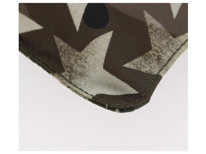 VALENTINO Pochette Camouflage in Nylon Khaki Argento Auth bs35068A Cachi - vista 16