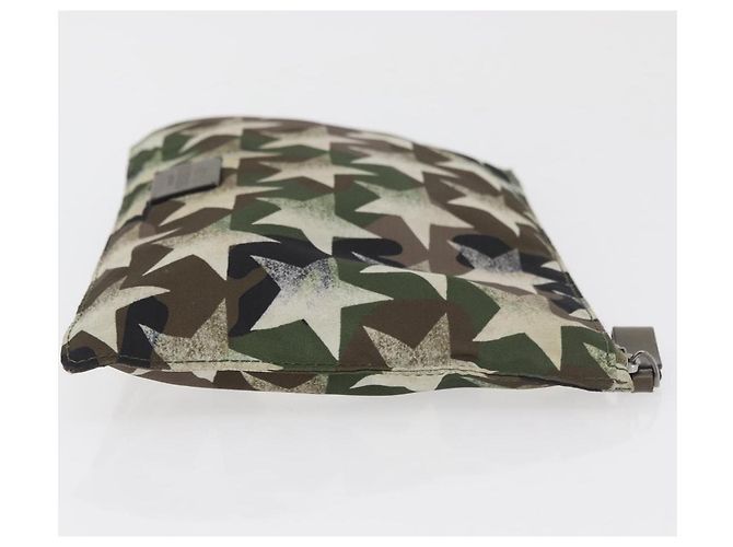 VALENTINO Pochette Camouflage in Nylon Khaki Argento Auth bs35068A Cachi - vista 3