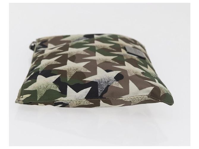 VALENTINO Pochette Camouflage in Nylon Khaki Argento Auth bs35068A Cachi - vista 4