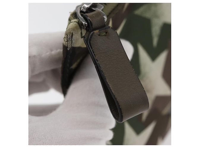 VALENTINO Pochette Camouflage in Nylon Khaki Argento Auth bs35068A Cachi - vista 8