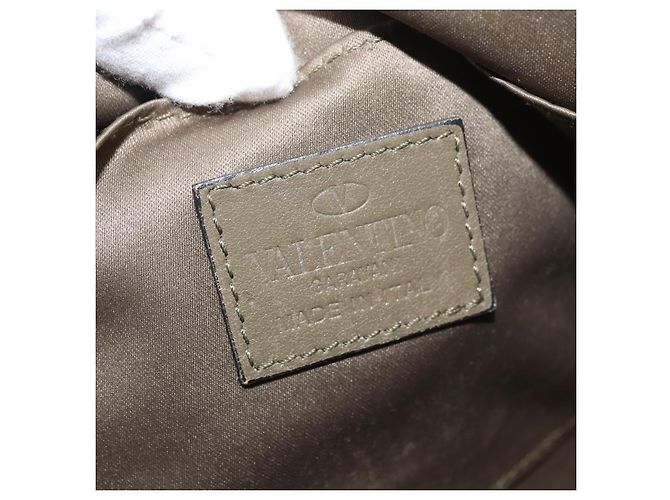 VALENTINO Pochette Camouflage in Nylon Khaki Argento Auth bs35068A Cachi - vista 9