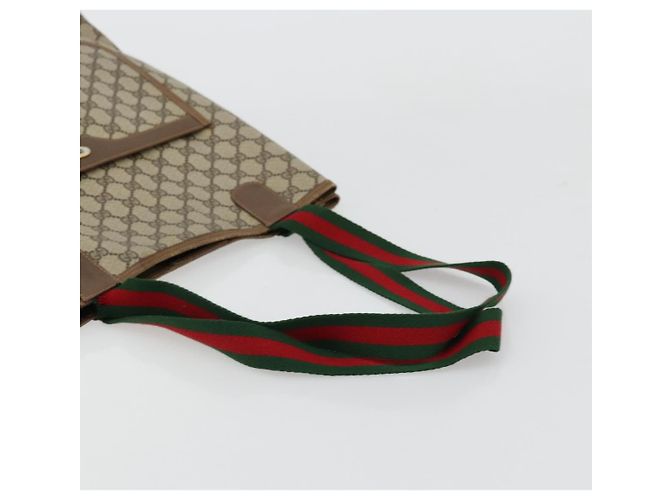 Borsa Gucci GG Supreme Web Sherry Line PVC Beige Rosso Verde 39 02 003 Auth 177499 - vista 7