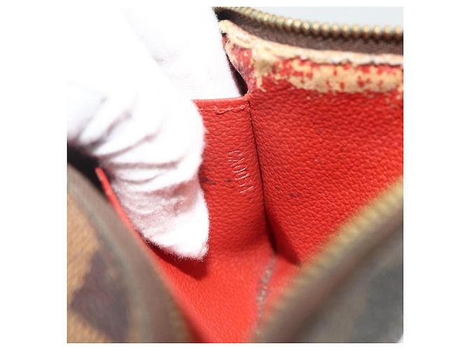 LOUIS VUITTON Pochette Cosmetica PM Damier Ebene N47516 Auth LV 178953 - vista 12