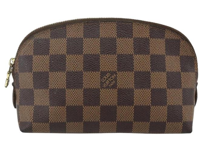 LOUIS VUITTON Pochette Cosmetica PM Damier Ebene N47516 Auth LV 178953 - vista 13