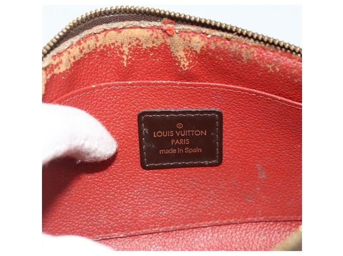 LOUIS VUITTON Pochette Cosmetica PM Damier Ebene N47516 Auth LV 178953 - vista 9