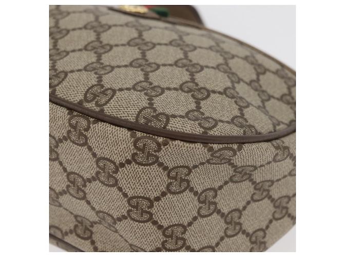 Borsa Sherry Line GG Supreme Web di GUCCI in PVC beige e oro 89 02 077 Auth 178937 D'oro - vista 11