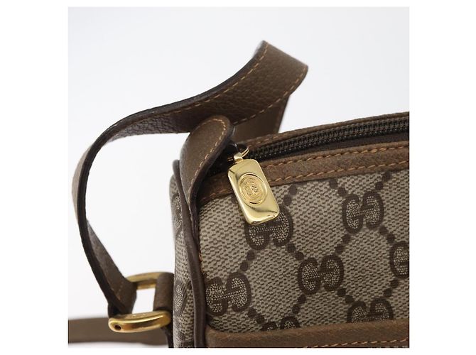 Borsa Sherry Line GG Supreme Web di GUCCI in PVC beige e oro 89 02 077 Auth 178937 D'oro - vista 15