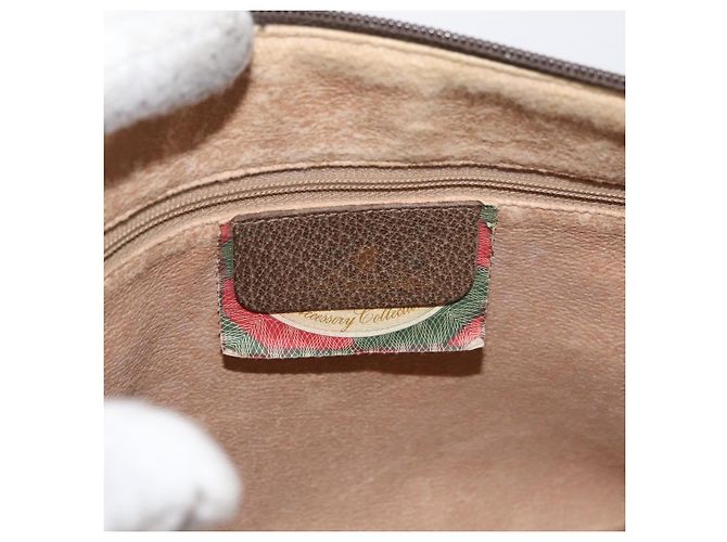 Borsa Sherry Line GG Supreme Web di GUCCI in PVC beige e oro 89 02 077 Auth 178937 D'oro - vista 16