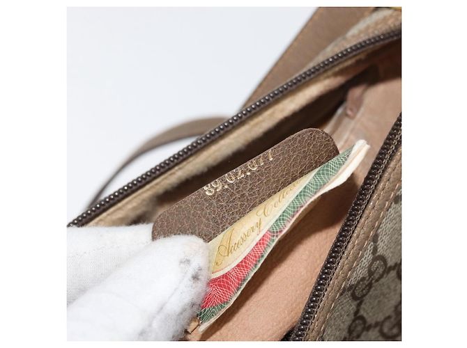 Borsa Sherry Line GG Supreme Web di GUCCI in PVC beige e oro 89 02 077 Auth 178937 D'oro - vista 23