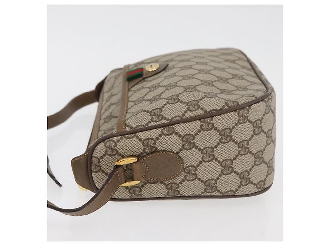 Borsa Sherry Line GG Supreme Web di GUCCI in PVC beige e oro 89 02 077 Auth 178937 D'oro - vista 5
