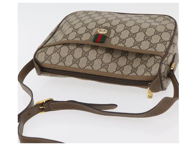 Borsa Sherry Line GG Supreme Web di GUCCI in PVC beige e oro 89 02 077 Auth 178937 D'oro - vista 6