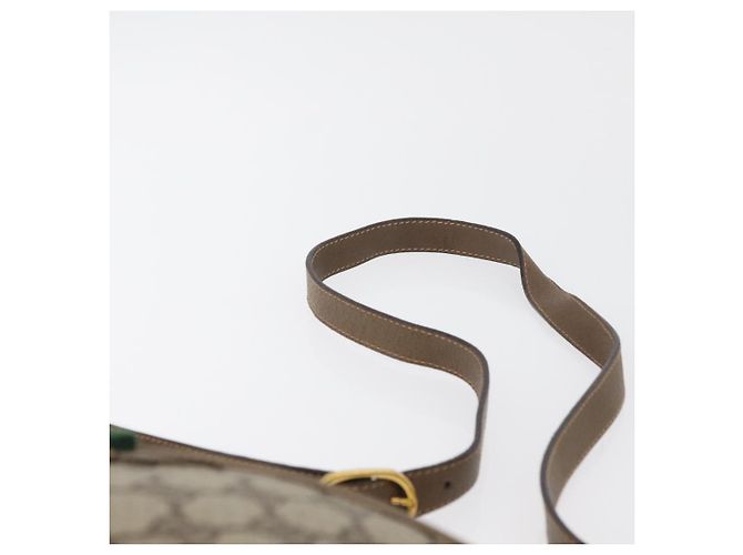 Borsa Sherry Line GG Supreme Web di GUCCI in PVC beige e oro 89 02 077 Auth 178937 D'oro - vista 8