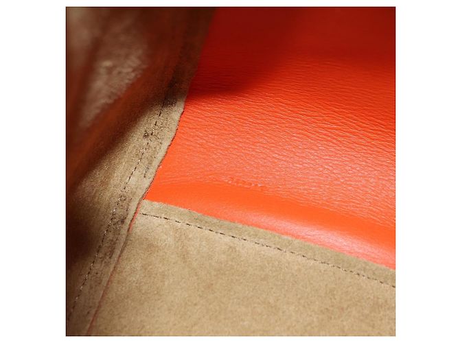 Hammock LOEWE - Bolsa Hamaca Calcifer Nugget de Cuero Naranja Auth am11499SM de Studio Ghibli Dorado - vista 11