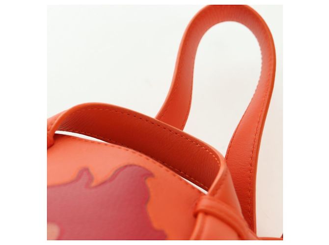 Hammock LOEWE - Bolsa Hamaca Calcifer Nugget de Cuero Naranja Auth am11499SM de Studio Ghibli Dorado - vista 15
