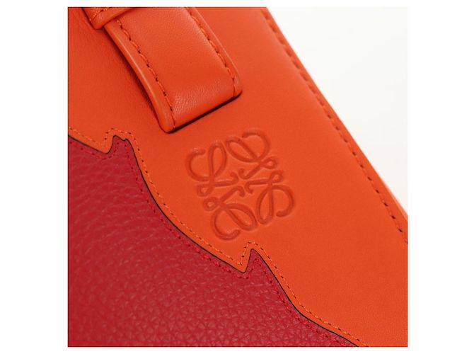 Hammock LOEWE - Bolsa Hamaca Calcifer Nugget de Cuero Naranja Auth am11499SM de Studio Ghibli Dorado - vista 22