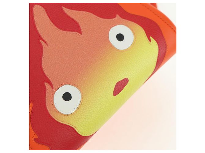 Hammock LOEWE - Bolsa Hamaca Calcifer Nugget de Cuero Naranja Auth am11499SM de Studio Ghibli Dorado - vista 24