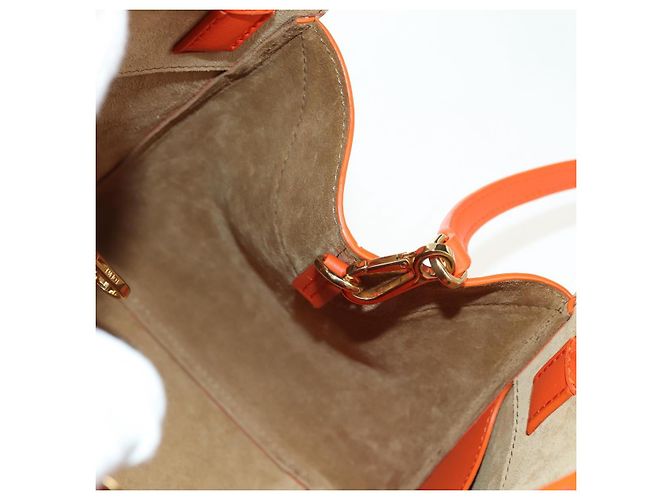 Hammock LOEWE - Bolsa Hamaca Calcifer Nugget de Cuero Naranja Auth am11499SM de Studio Ghibli Dorado - vista 26