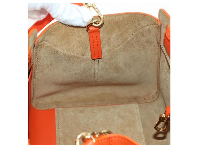 Hammock LOEWE - Bolsa Hamaca Calcifer Nugget de Cuero Naranja Auth am11499SM de Studio Ghibli Dorado - vista 27