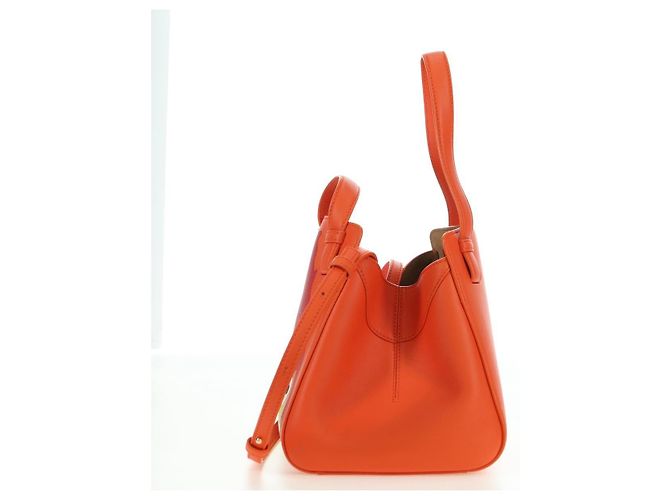 Hammock LOEWE - Bolsa Hamaca Calcifer Nugget de Cuero Naranja Auth am11499SM de Studio Ghibli Dorado - vista 3