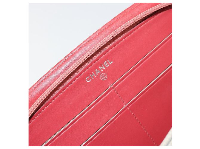 CHANEL Langer Geldbeutel Aus Lackleder Orange Silber CC Auth bs34871 - Ansicht 18