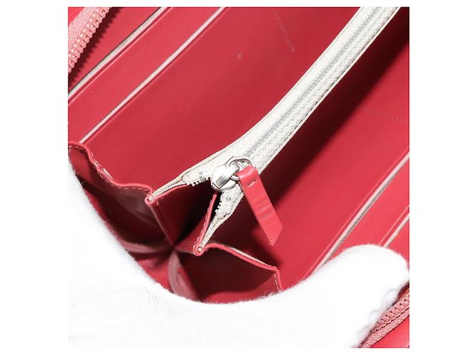 CHANEL Langer Geldbeutel Aus Lackleder Orange Silber CC Auth bs34871 - Ansicht 20
