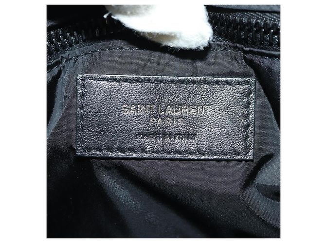 Borsa a Spalla in Nylon Nera Auth 178069SAM di SAINT LAURENT Nero - vista 16