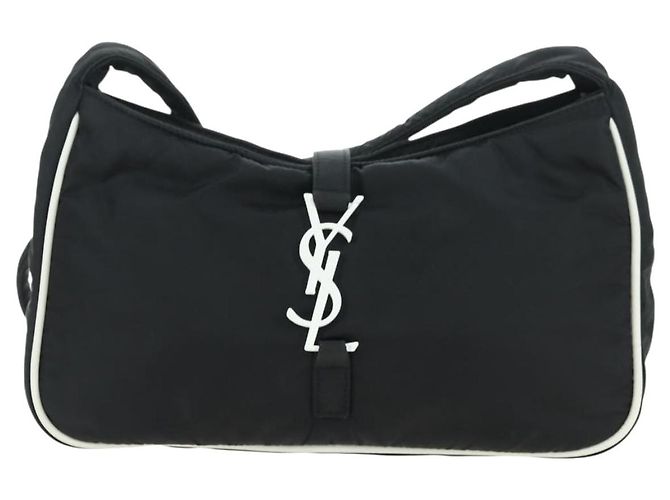 Borsa a Spalla in Nylon Nera Auth 178069SAM di SAINT LAURENT Nero - vista 2