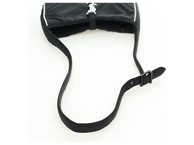 Borsa a Spalla in Nylon Nera Auth 178069SAM di SAINT LAURENT Nero - vista 7